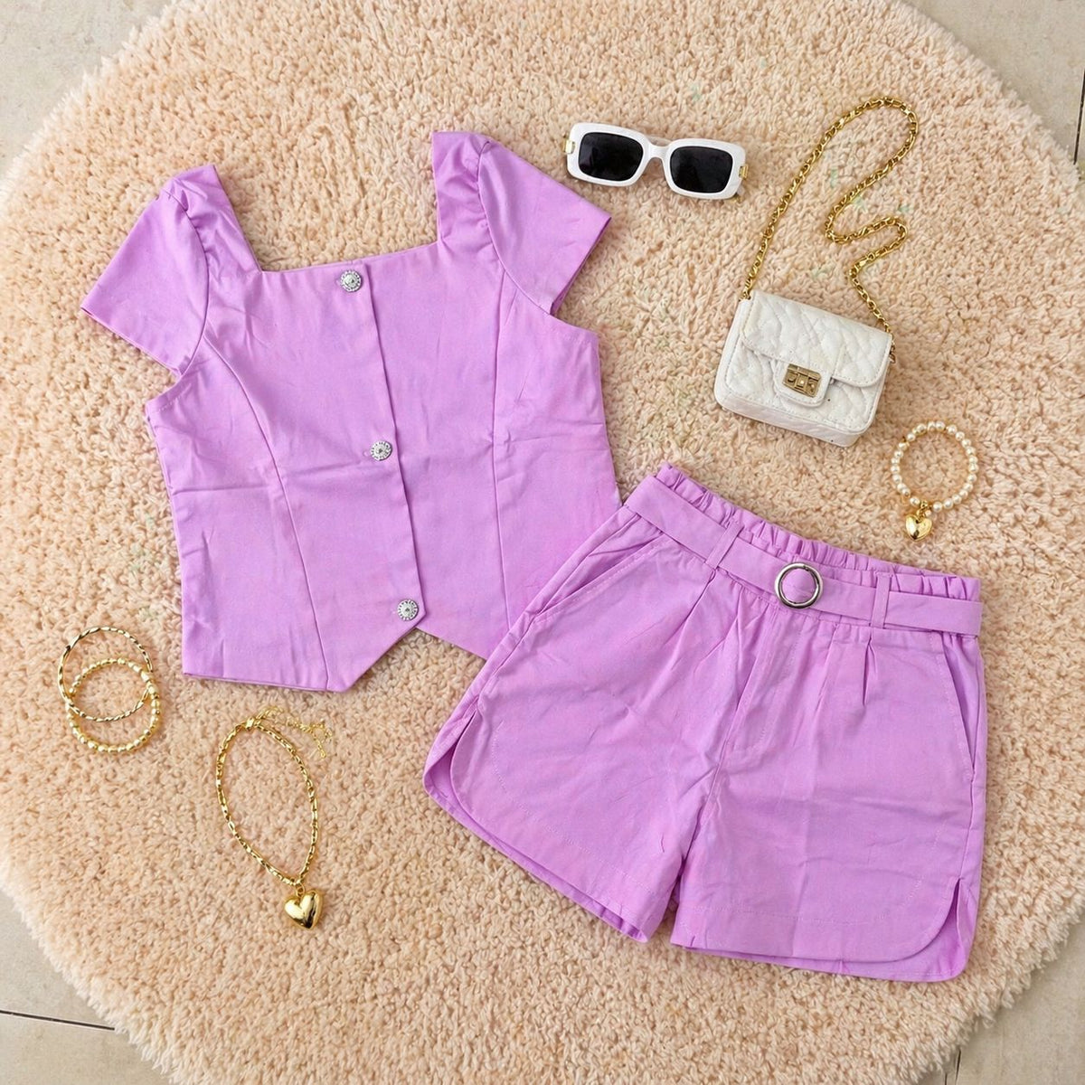 Conjunto Short Niña Ref 40026