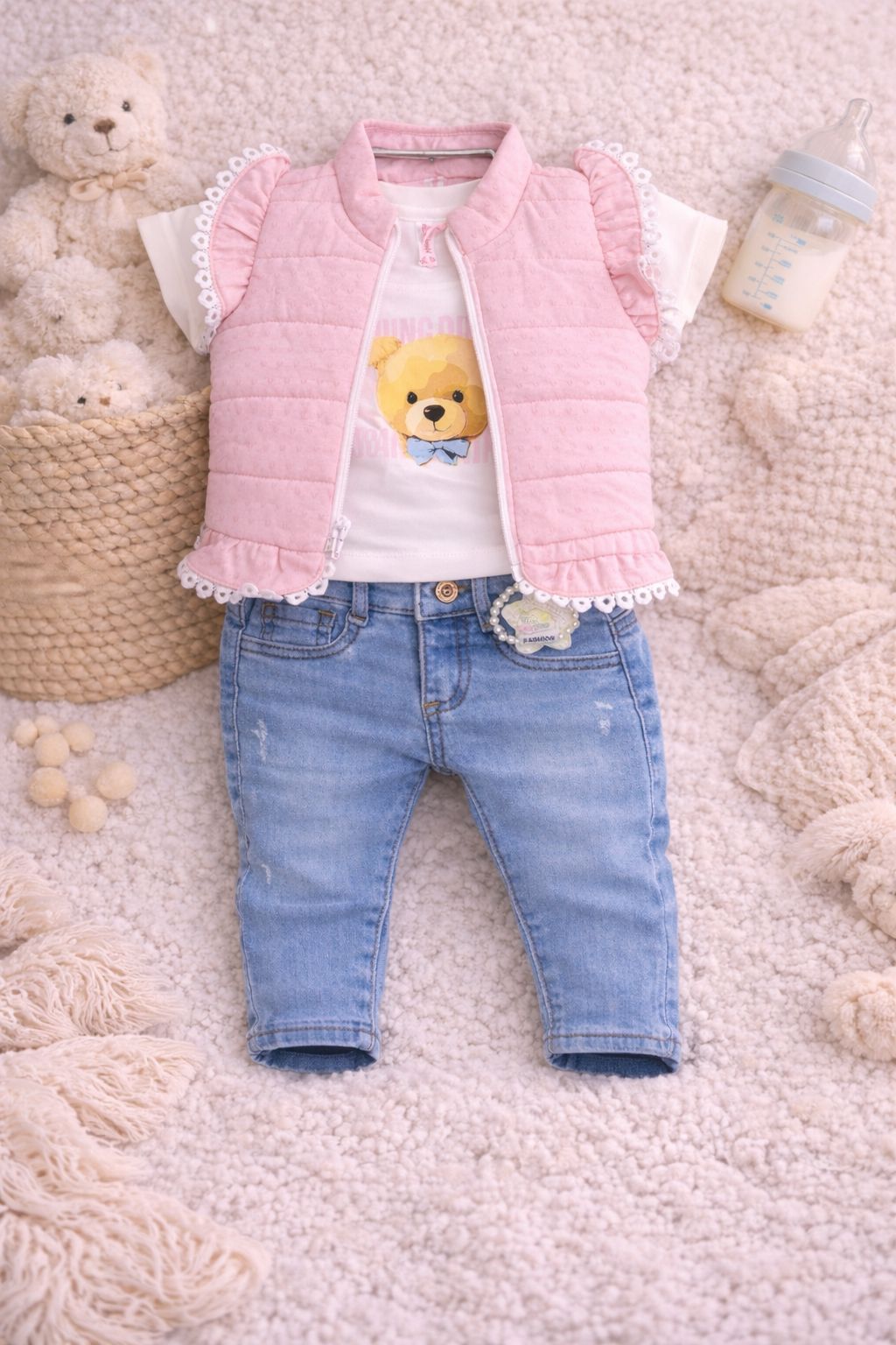 Conjunto Trío Pantalón Bebé Niña  Ref 1972
