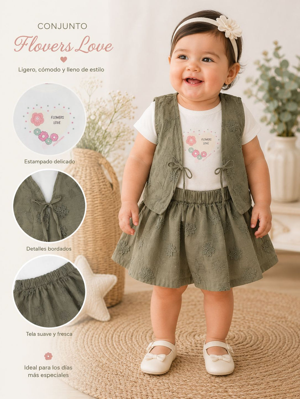 Conjunto Falda Bebé Ref 2038