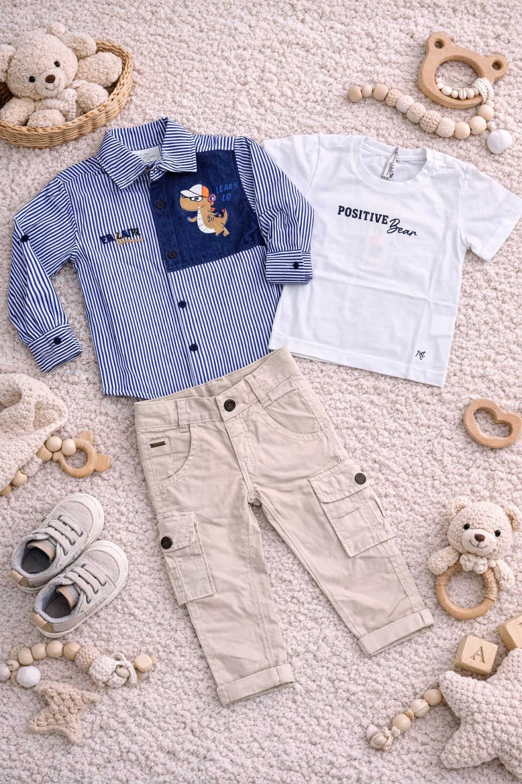 Conjunto Trío Pantalón Bebé Niño Ref  1327