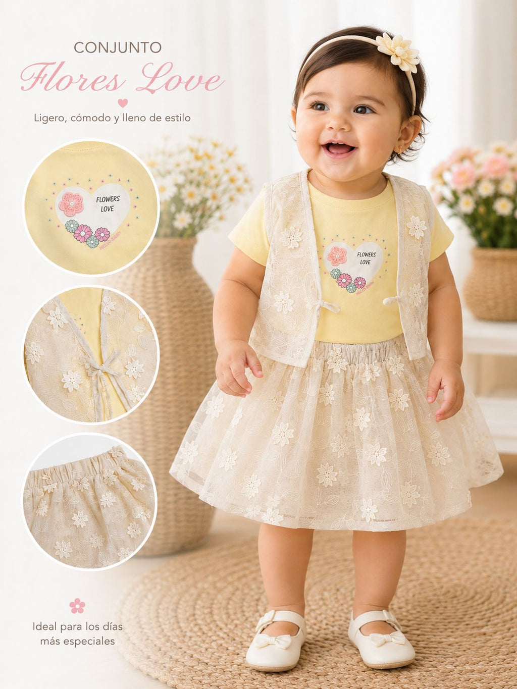 Conjunto Falda Bebé Ref 2038