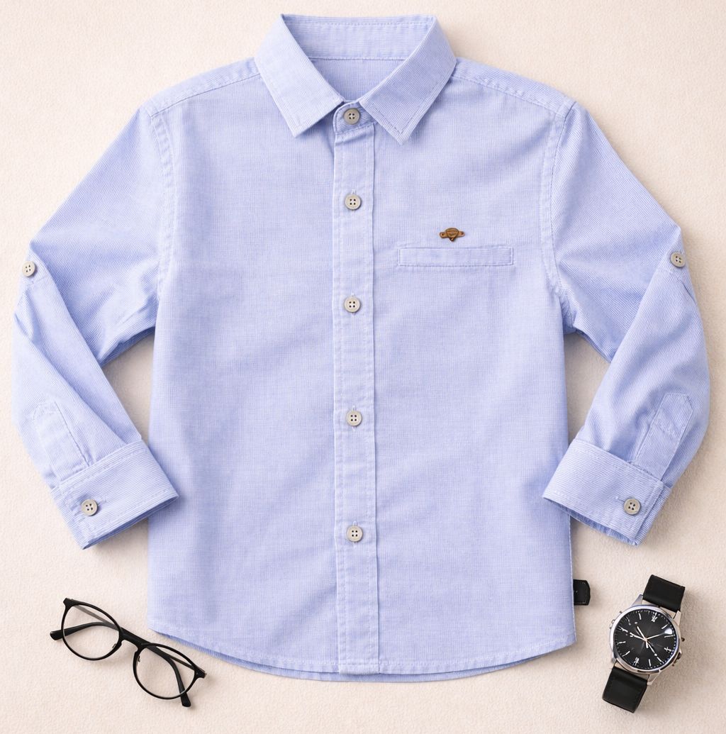 Camisa Manga Larga y 3/4 Ref 1182 Azul