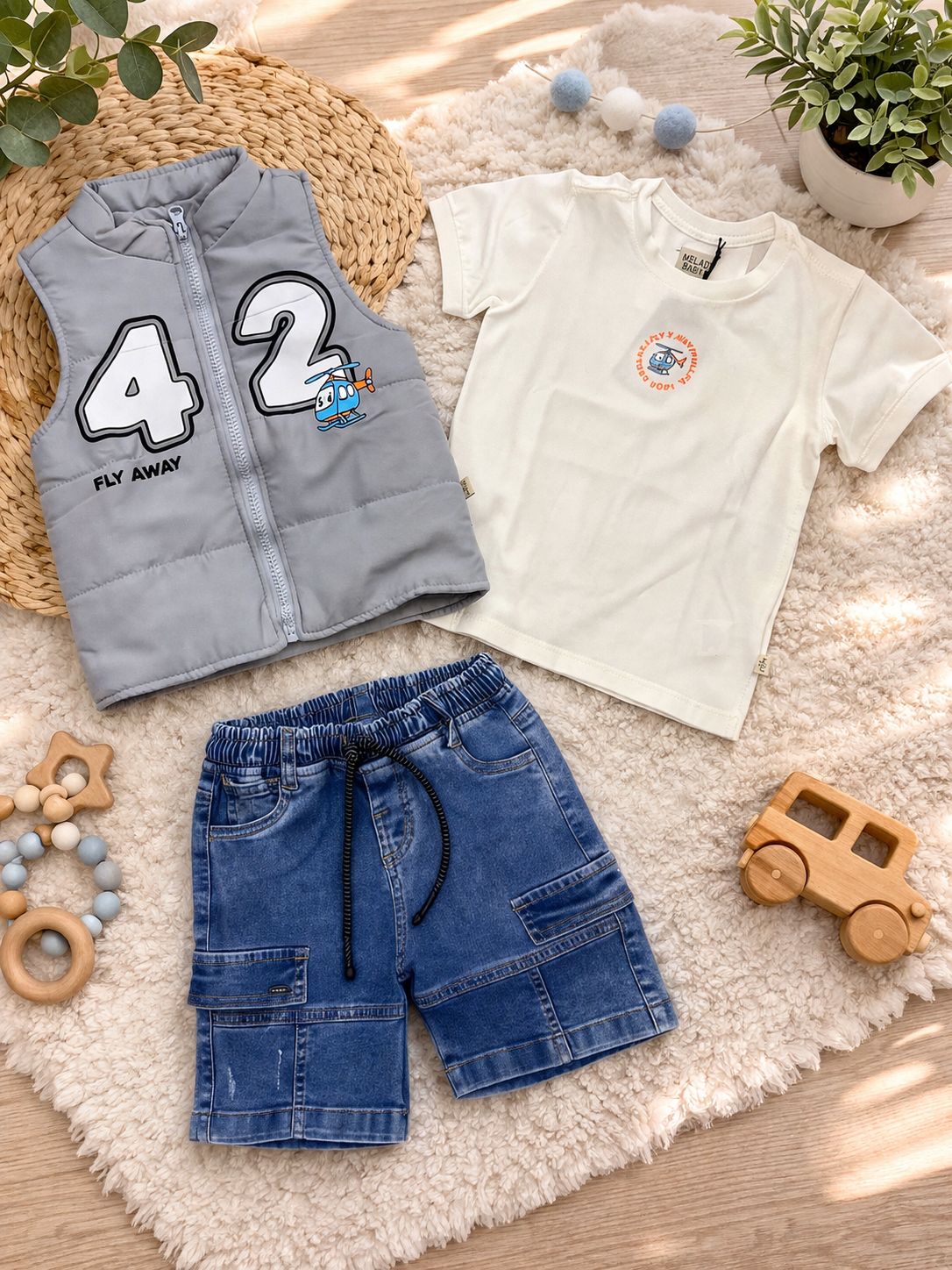 Conjunto Bermuda Bebé Ref B597