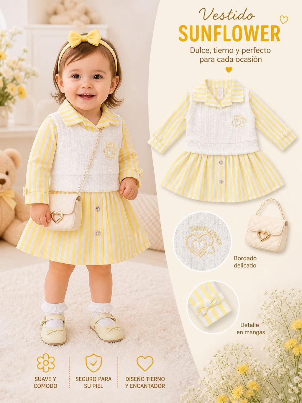 Vestido con Chaleco Bebé Ref 861