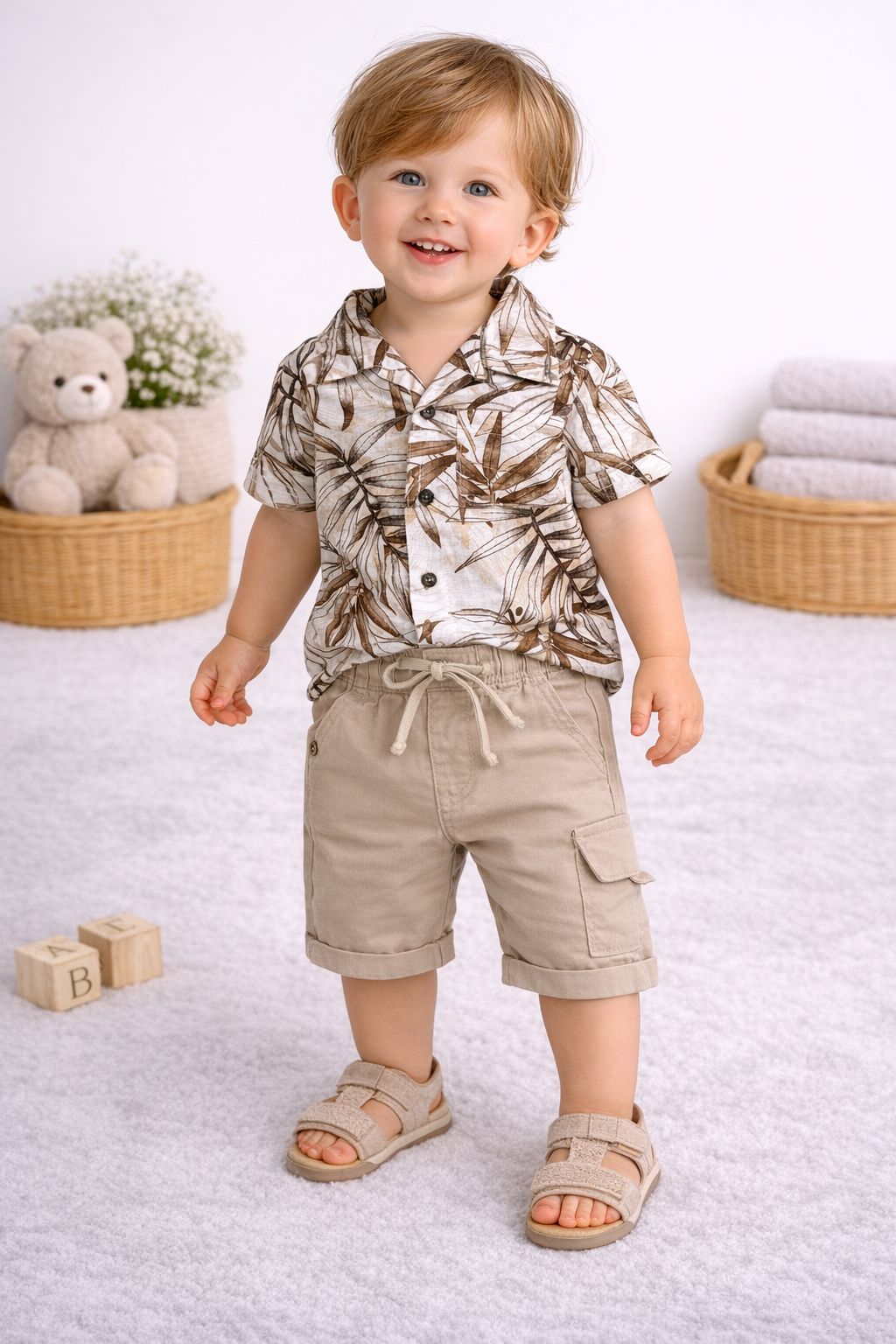 Conjunto Bermuda Bebé Niño  Ref 1654