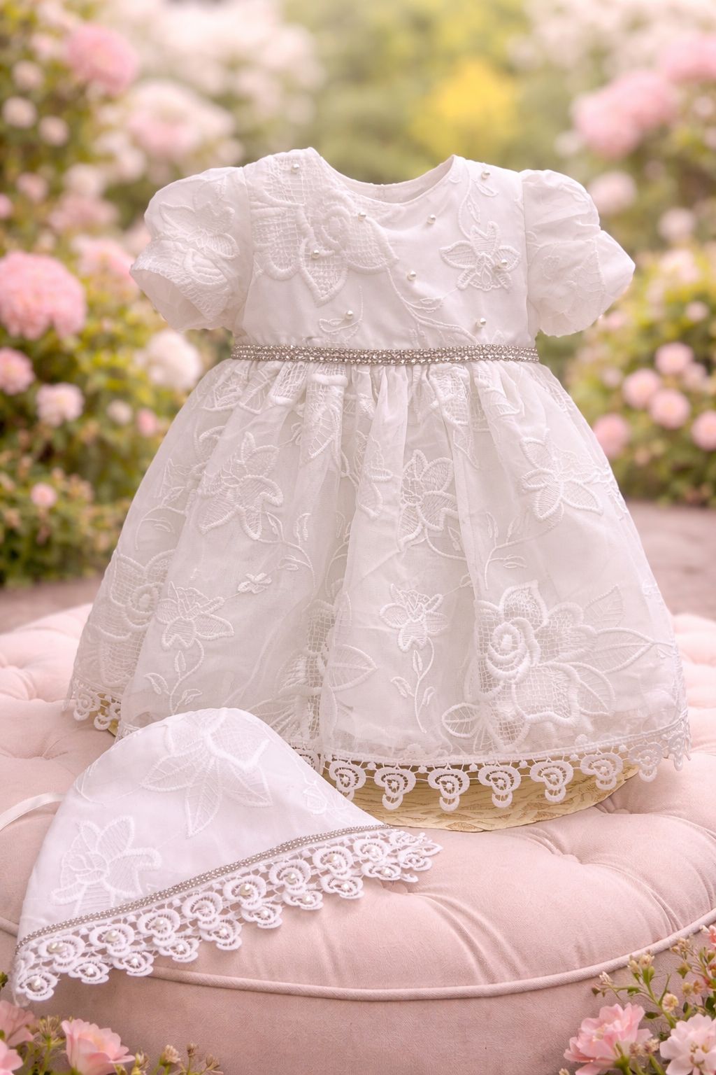 Vestido Bautizo Bebé Niña  Ref 543