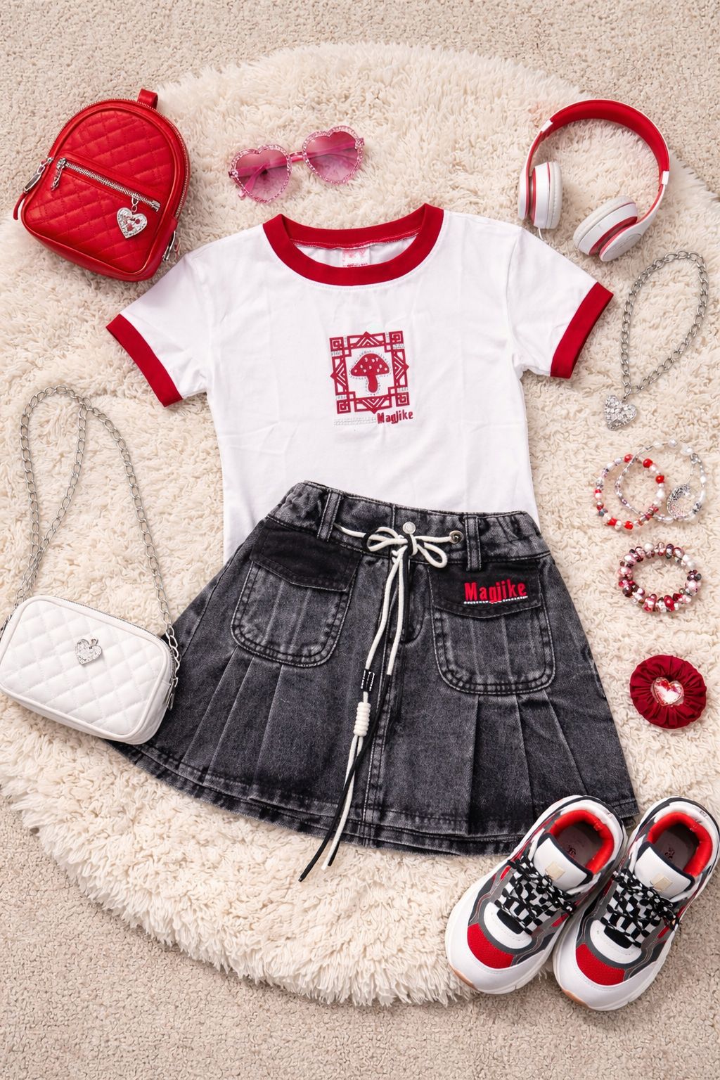 Conjunto Falda Short Niña Ref 3278
