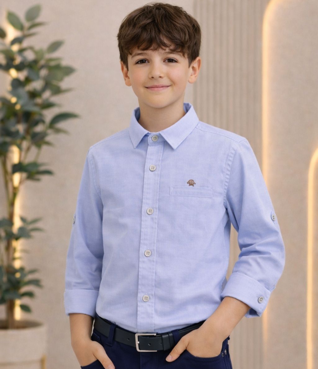 Camisa Manga Larga y 3/4 Ref 1182 Azul