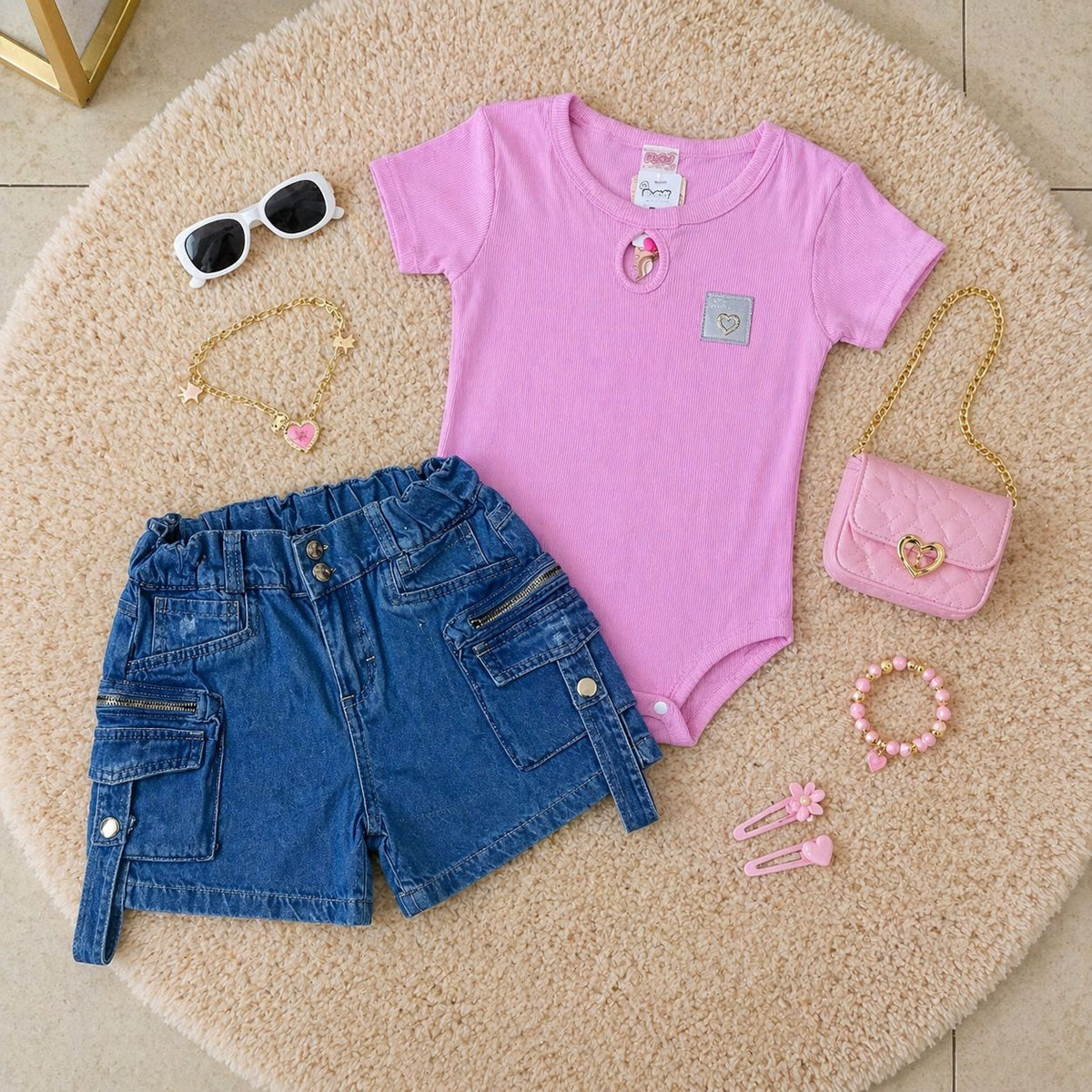 Conjunto Short Niña Ref 3191