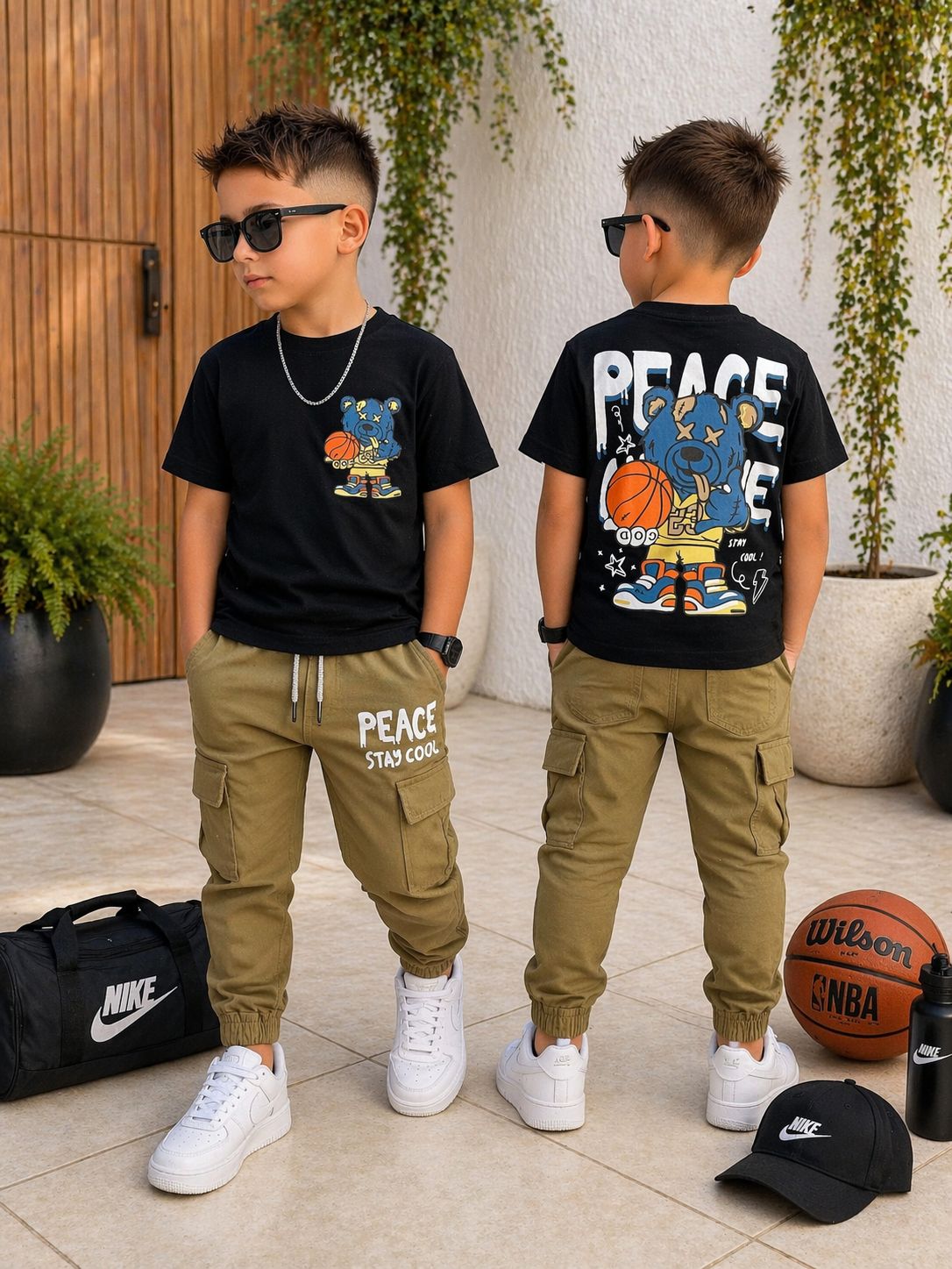 Conjunto deportivo largo niño Ref 4019