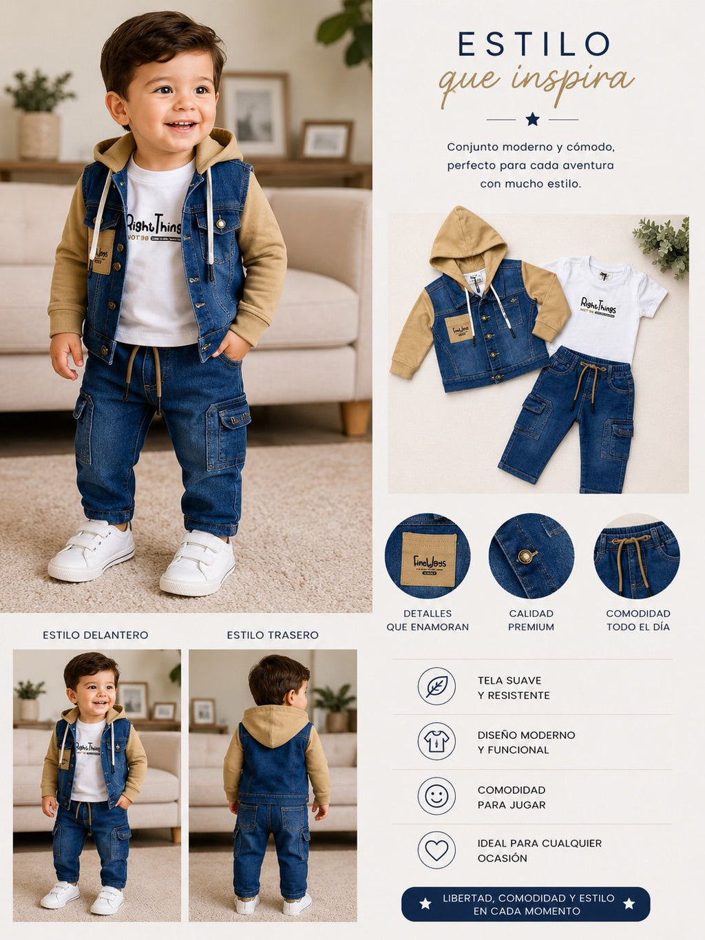 Conjunto Pantalón Chaqueta Bebé Ref B457