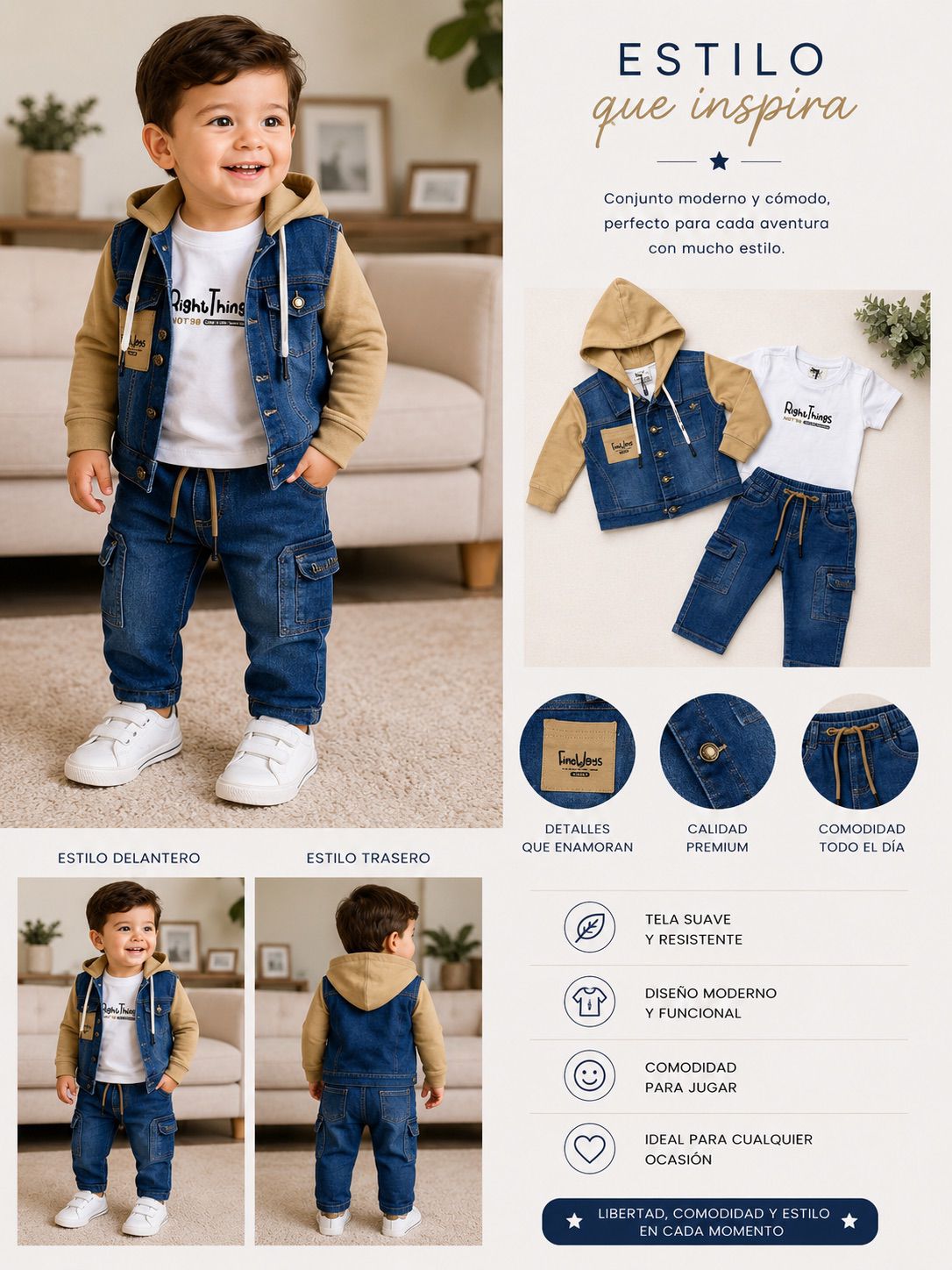 Conjunto Pantalón Chaqueta Bebé Ref B457