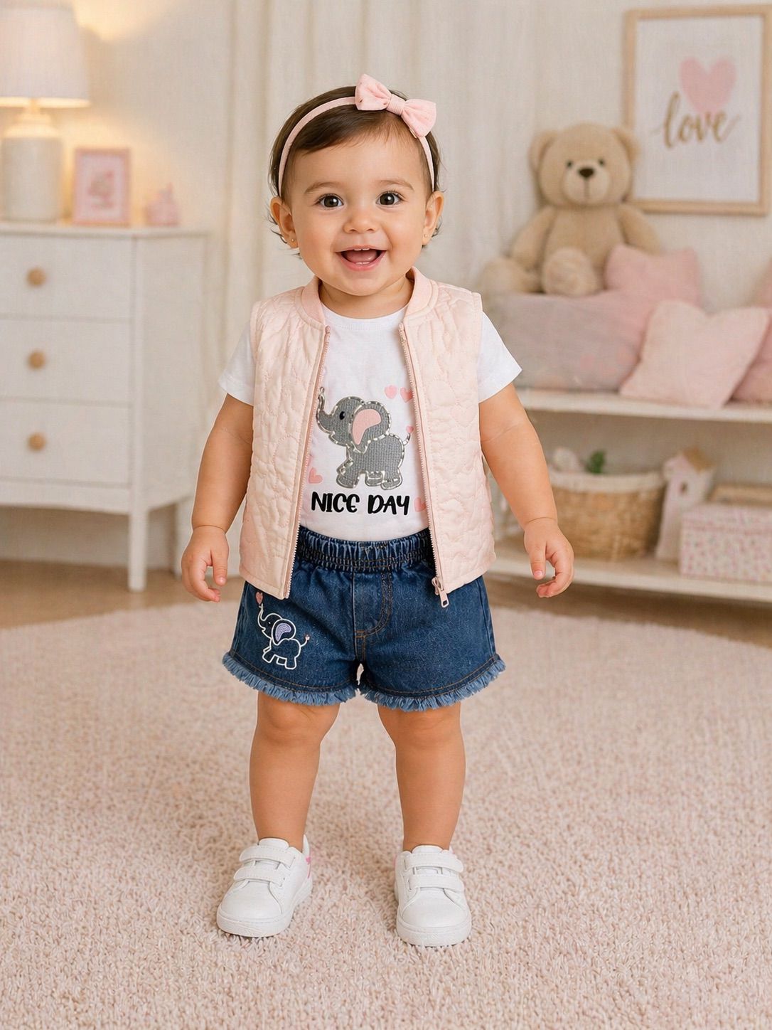 Conjunto Short Chaleco Bebé Ref 3030