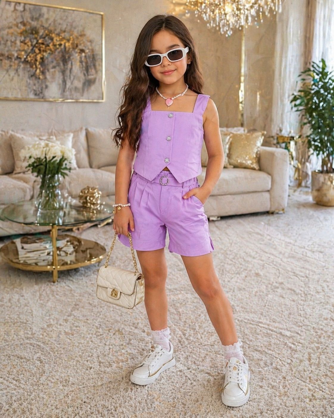 Conjunto Short Niña Ref 40026