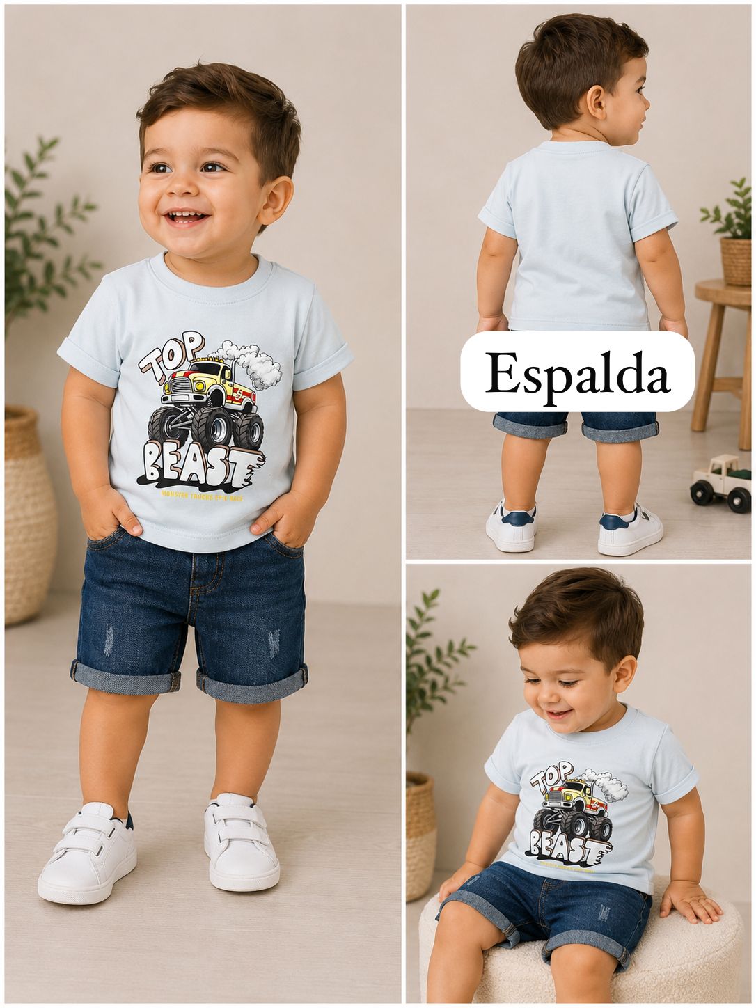 Conjunto Bermuda Bebé Ref 7004