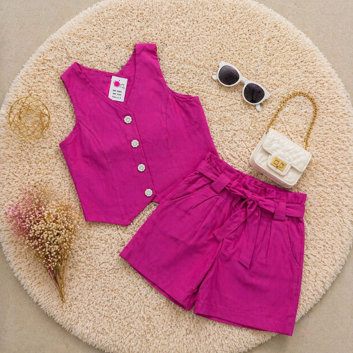 Conjunto Short Niña Ref 2866