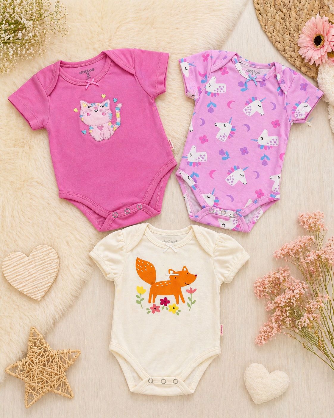 Set x3 Mamelucos Niña D3747