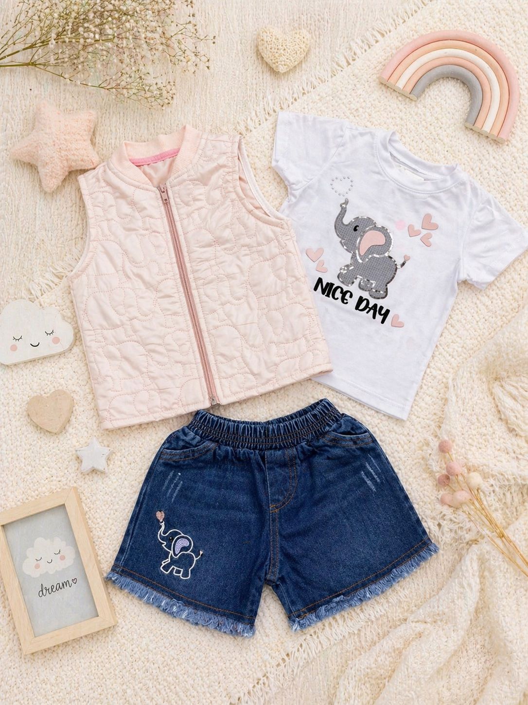 Conjunto Short Chaleco Bebé Ref 3030